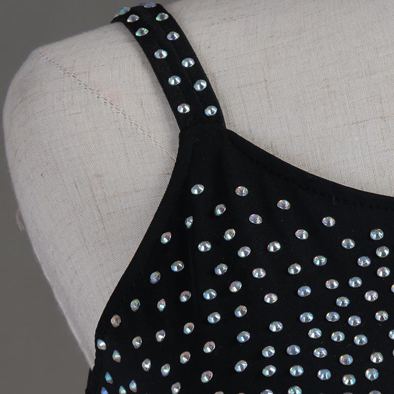 Customisable- Crystals Latin Dance Dress Competition Dress Performance Dress