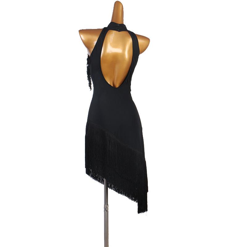 Customisable-Chinlon Luxury sequined Latin Dance Dress Competition Performance Dress