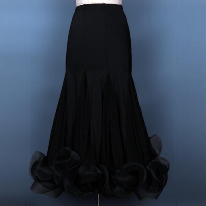 Customisable-Women's Ballroom Dance Skirt Training Performance Dancewear
