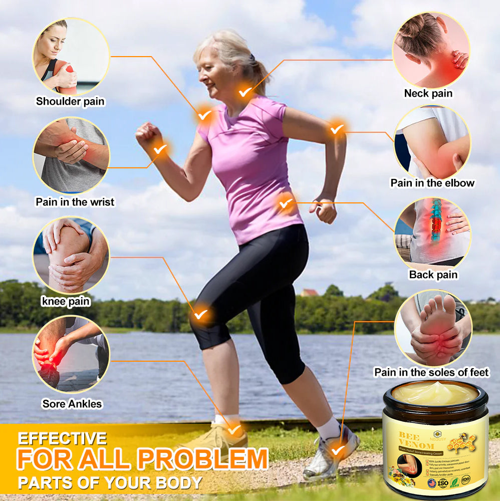 ✅ OFFICIAL STORE: NEGUSY™ Bee Venom Pain Relief Bone Healing Cream 👨⚕️ American Academy of Orthopaedic Surgery (AAOS) certified (Reduces joint swelling, pain, stiffness, redness, warmth, soreness and joint fatigue).