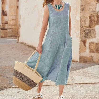 🔥 Last Day Promotion 48% OFF 🔥Women's Sleeveless Cotton And Linen Dress
