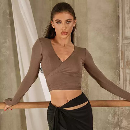 Z Women's Latin Dance Tops DanceWear Training Performance Dance Tops
