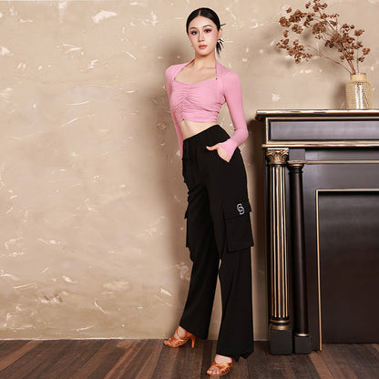 YES Women's Long Sleeves Latin Dance Tops Dance Wear Training Performance Dance Tops