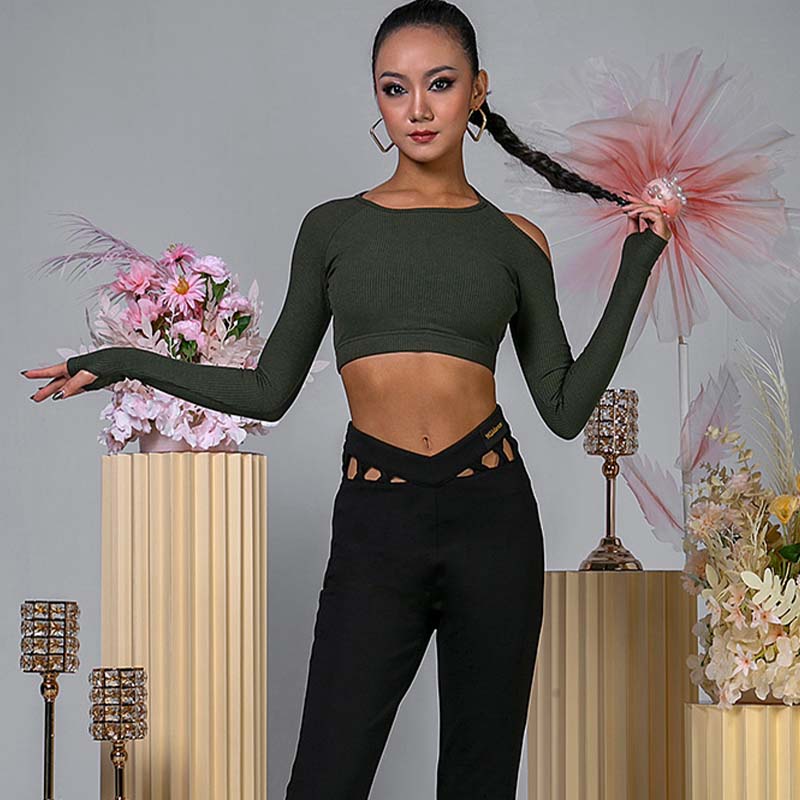 WJJ Women’s Hollow Dance Tops Professional Training Clothes