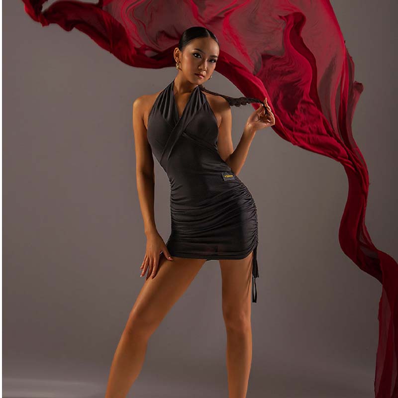 WJJ Women's Latin Dress Dance Wear Training Performance Dress