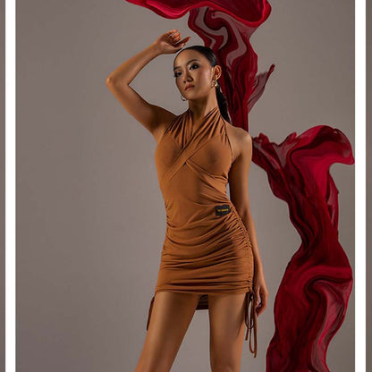 WJJ Women's Latin Dress Dance Wear Training Performance Dress