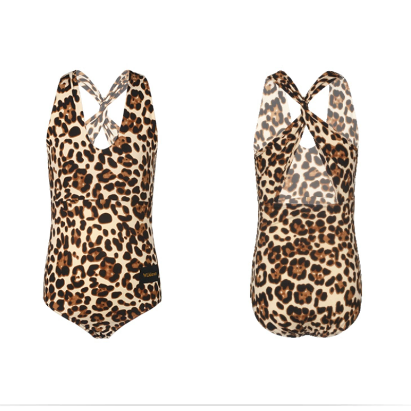 WJJ Women’s Leopard Dance Wear Bodysuit Training Performance Tops