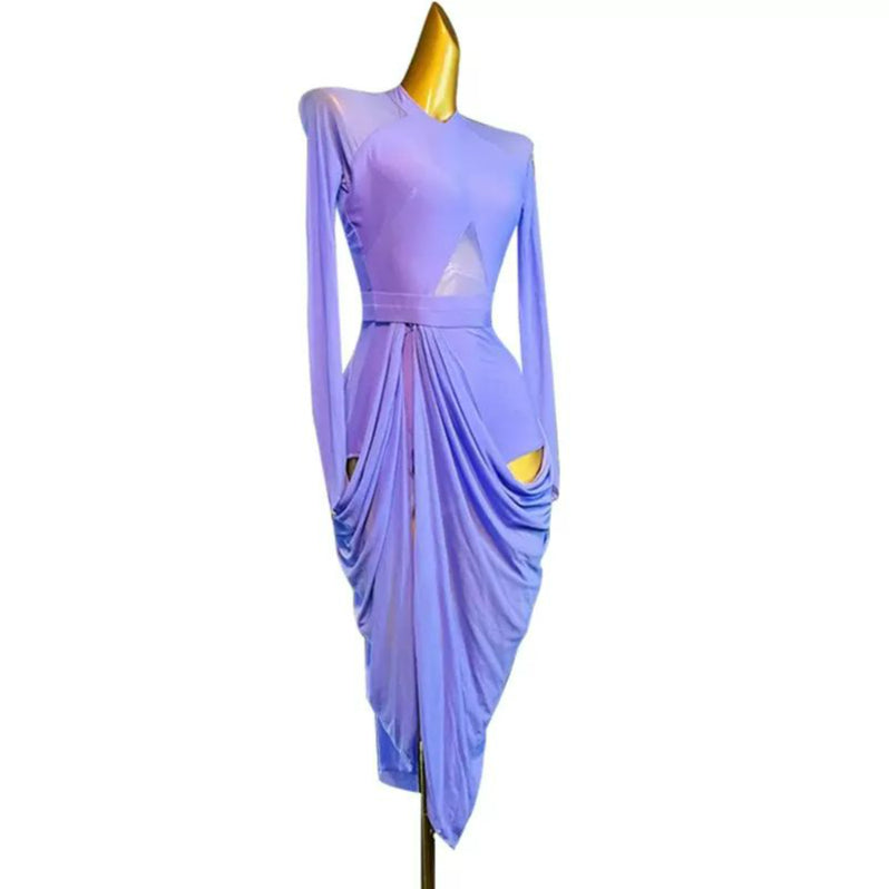 Customisable-Women's Long Sleeve DanceWear Dance Dress Performance Wear