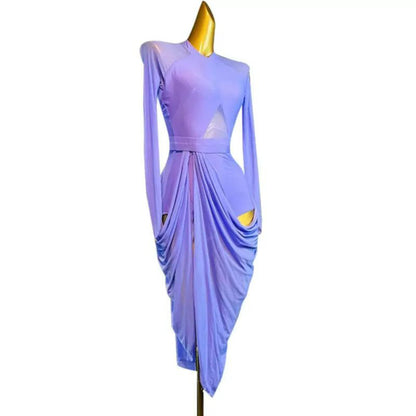 Customisable-Women's Long Sleeve DanceWear Dance Dress Performance Wear