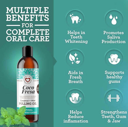 Coco Fresa™️ Coconut Mint Pulling Oil Mouthwash (Alcohol-Free)