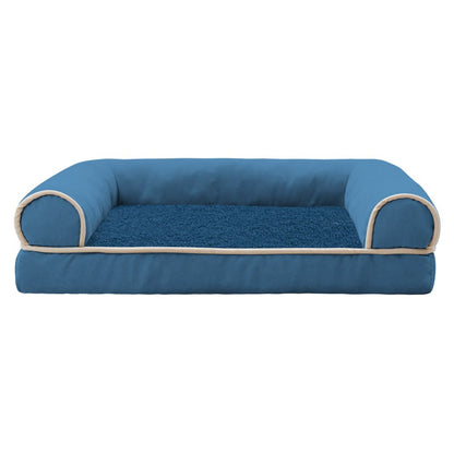 Sofa Dog Bed - Faux Fur & Velvet