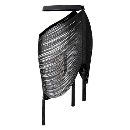Z Women's Chinlon Tassel Latin Dance Skirt Dance Wear Training Performance Skirts