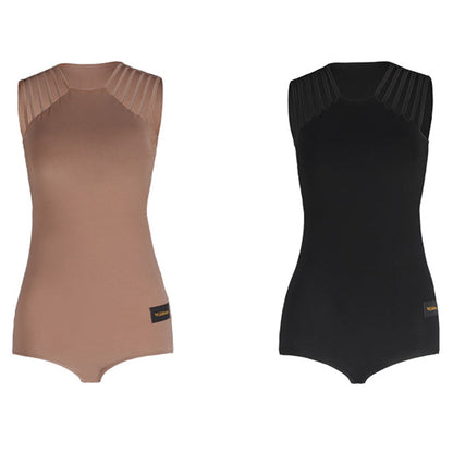 WJJ Women's Sleeveless latin Dance Wear Bodysuit Training Performance Tops