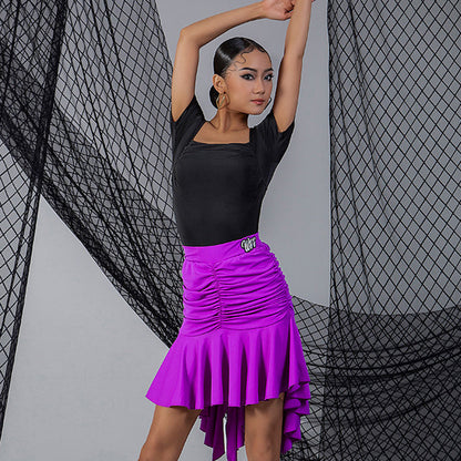 WJJ Women's Backless Dance Bodysuit Ballroom Dance Tops Professional Training Clothes