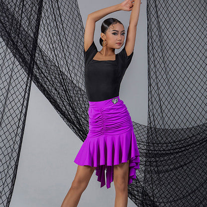 WJJ Women's Latin Dance Skirt Standard Short Skirt Training Clothing