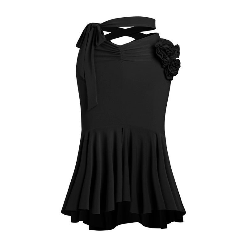 Z Women's Milk Silk Flower Latin Dance Skirts Dance Wear Training Performance Skirts