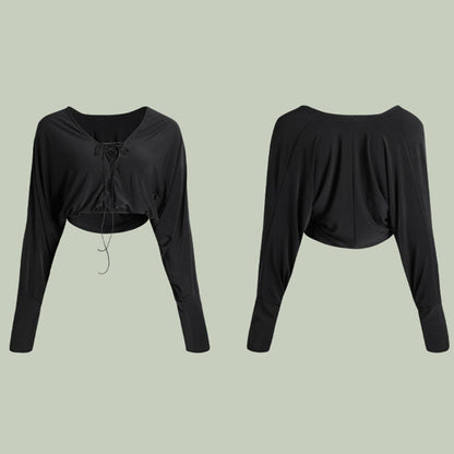 Z Women's Long Sleeve Latin Dance Wear Dance Tops(Without Bra)