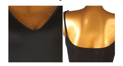 Customisable-Women's Black V-Neck DanceWear Dance Dress Performance Wear
