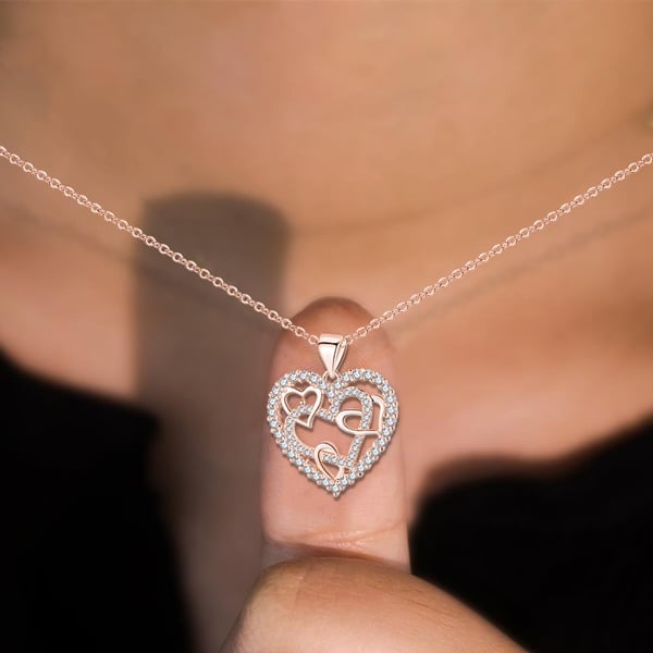 Interlocking Hearts Necklace -👩‍❤️‍👩''Sisters of my soul & Friends of my HEART''💕