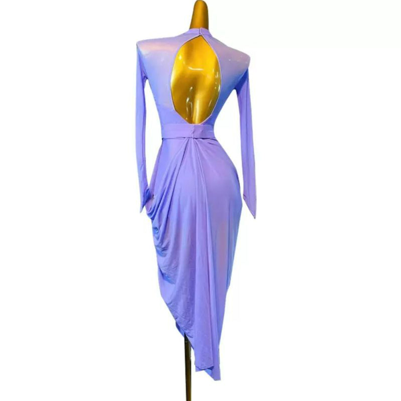 Customisable-Women's Long Sleeve DanceWear Dance Dress Performance Wear