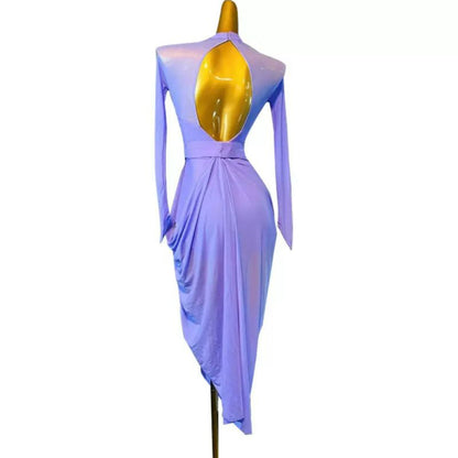 Customisable-Women's Long Sleeve DanceWear Dance Dress Performance Wear