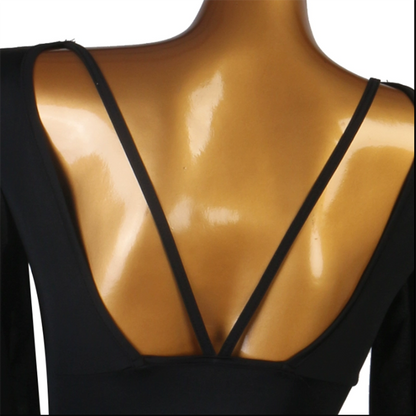 Customisable-Women's Horn Sleeve Modern Dance Performance Dress Ballroom Dance Dress