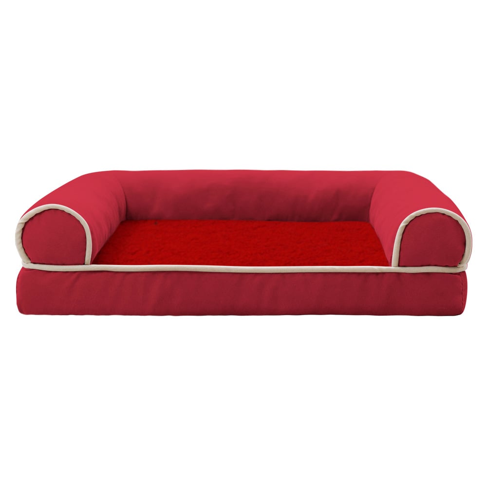 Sofa Dog Bed - Faux Fur & Velvet