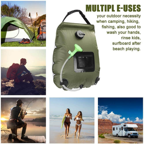 [Affordable and Portable]20 L / 5 Gallons Portable Camping Solar Shower