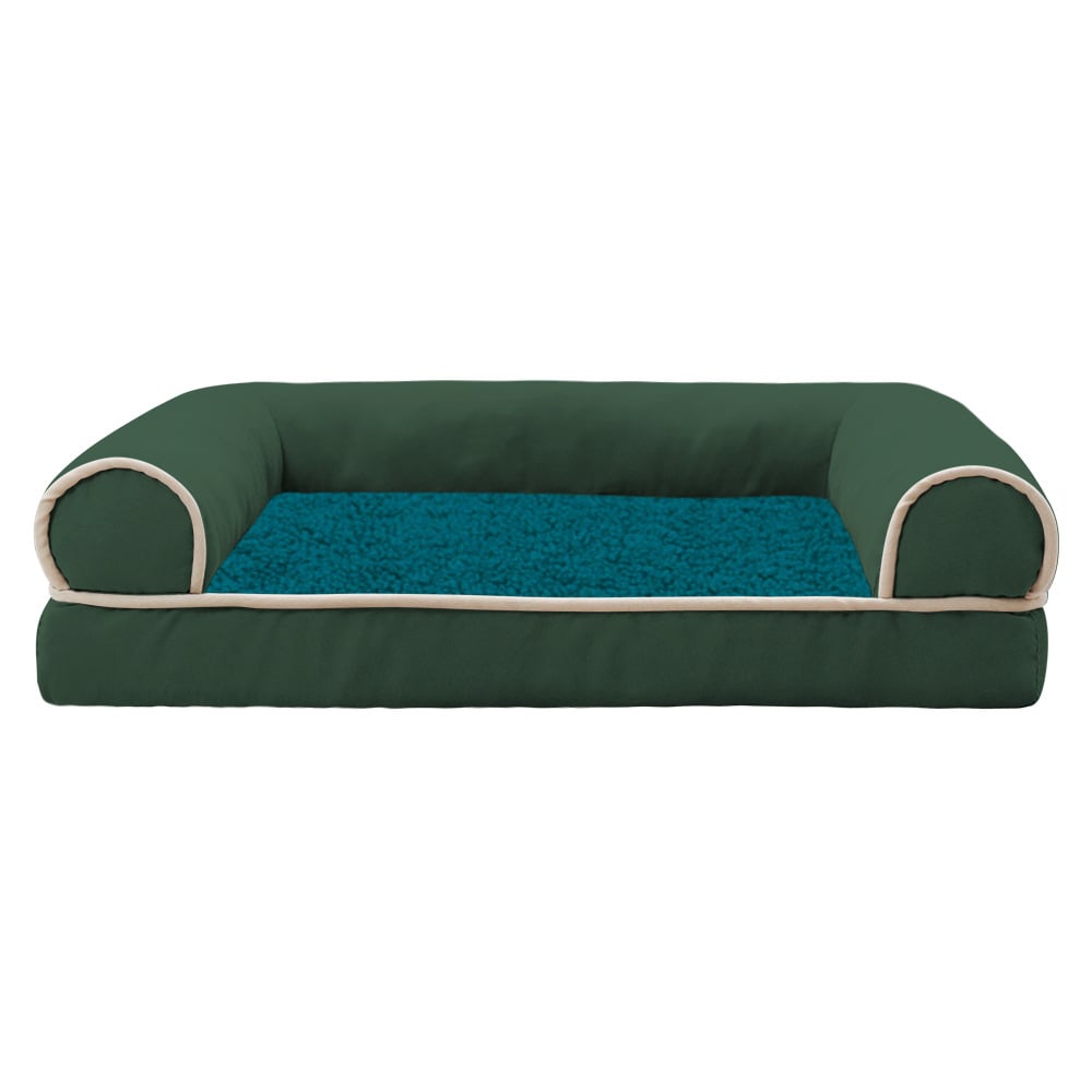 Sofa Dog Bed - Faux Fur & Velvet