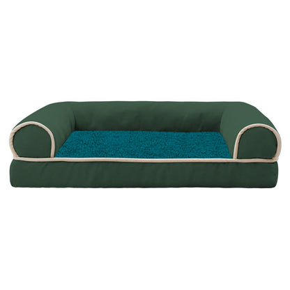 Sofa Dog Bed - Faux Fur & Velvet