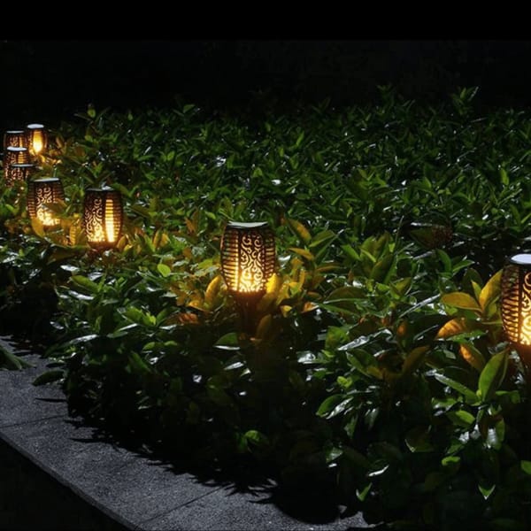 Outdoor Solar Flame Torch Lights