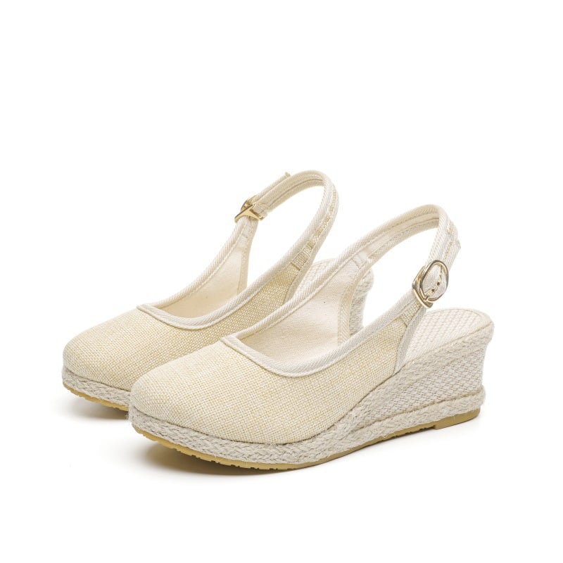 [Exclusive/40% OFF]Linen Slope Heel Shoes
