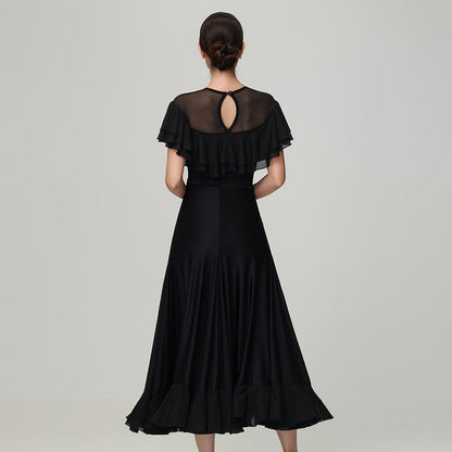 Customisable-Women's Round Neck Waltz Modern Ballroom Dance Dress Competition Dresses