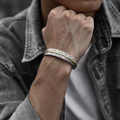 [On Mega Sale]Handcrafted Silver Feather Bracelets