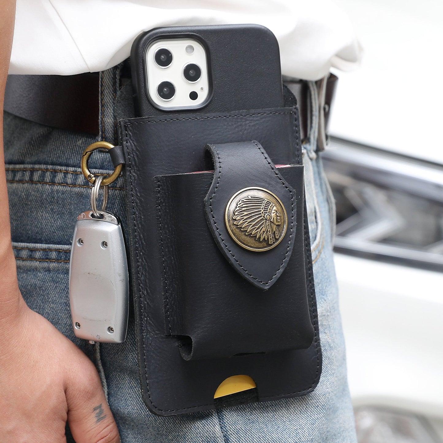 [40% OFF]Premium Leather Phone Belt Bag
