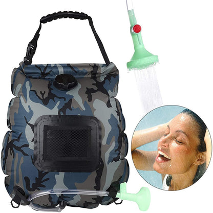 [Affordable and Portable]20 L / 5 Gallons Portable Camping Solar Shower