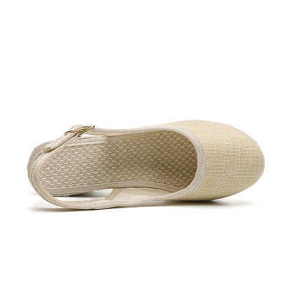 [Exclusive/40% OFF]Linen Slope Heel Shoes