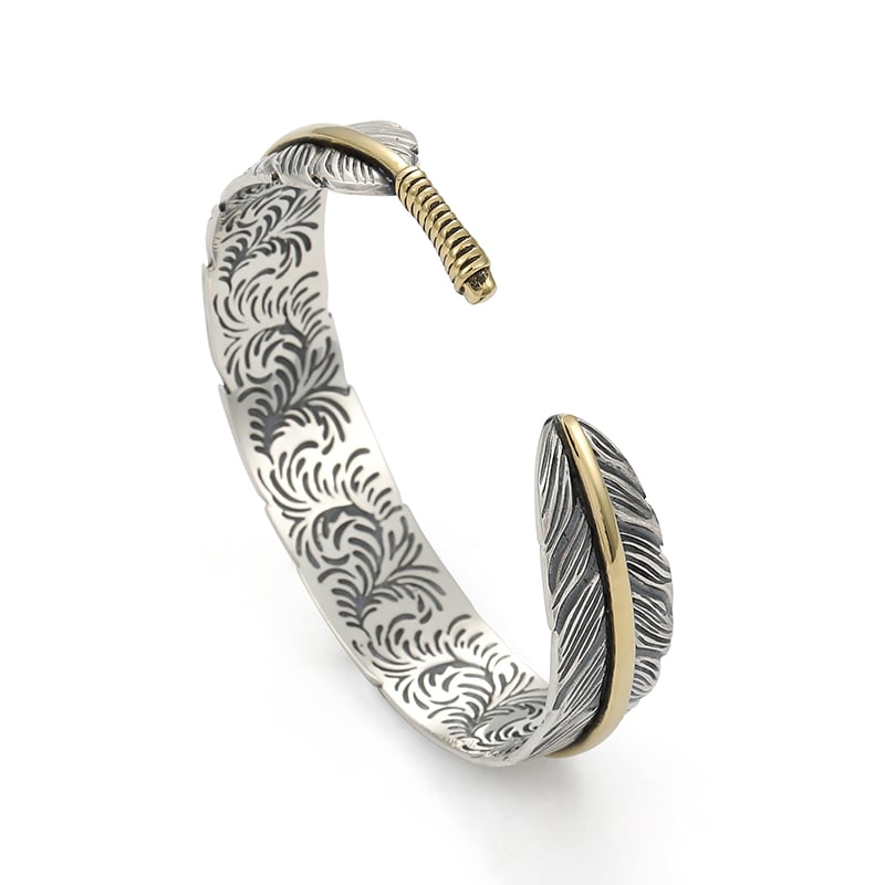 [On Mega Sale]Handcrafted Silver Feather Bracelets