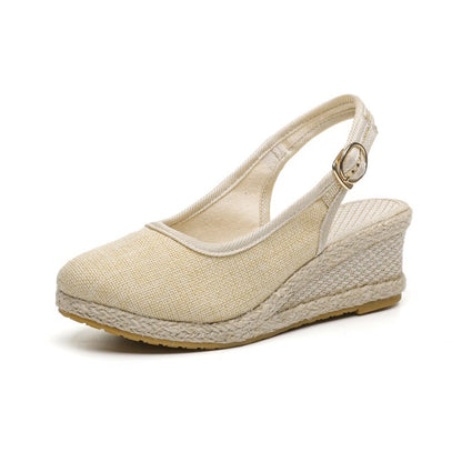 [Exclusive/40% OFF]Linen Slope Heel Shoes