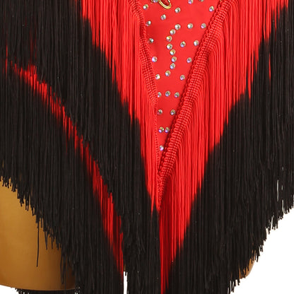 Customisable-Women's Tassel DanceWear Dance Dress Performance Wear