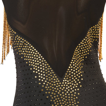 Customisable-Women's Nylons Latin Dance Dress Rumba Dance Practice Dresses Performance Dresses