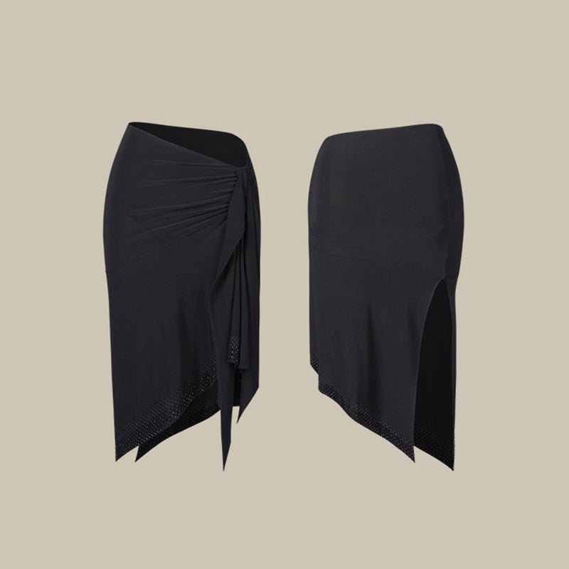 Z Women's Black Latin Dance Skirt Training Short Skirt Dancewear