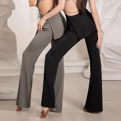 YES Women's High Waist Pants Latin Dance Wear Training Performance Pants