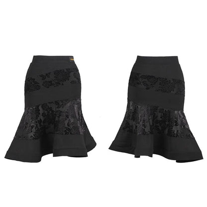 WJJ Women's Latin Dance Skirt Standard Short Skirt Training Clothing