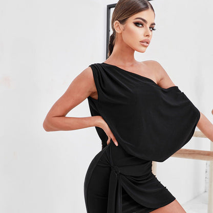 Z Women's Nylon Sleeveless Latin Dance Dress Dance Wear Training Performance Dress