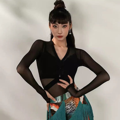 YES Women's Long Sleeve DanceWear Training Performance Tops