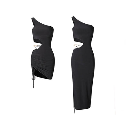 Z Women's Milk Silk Off Shoulder Backless Latin Dance Dress Dance Wear