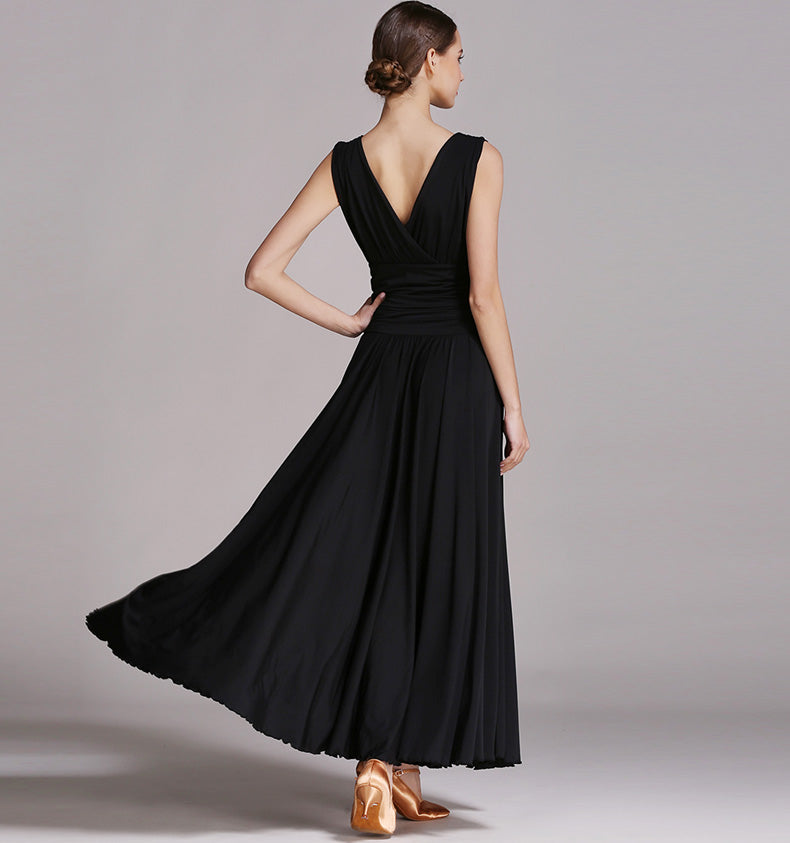 Women's V-neck Morden Dress Ballroom Dance Dress Swing Dress Training Performance