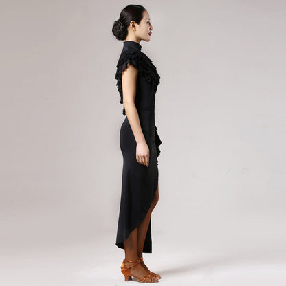 Women's Asymmetrical Tie Latin Dance Skirts Dance Wear