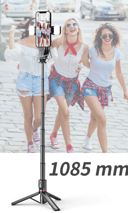 [2022 Latest]Bluetooth Selfie Stick, Tripod With Fill Light